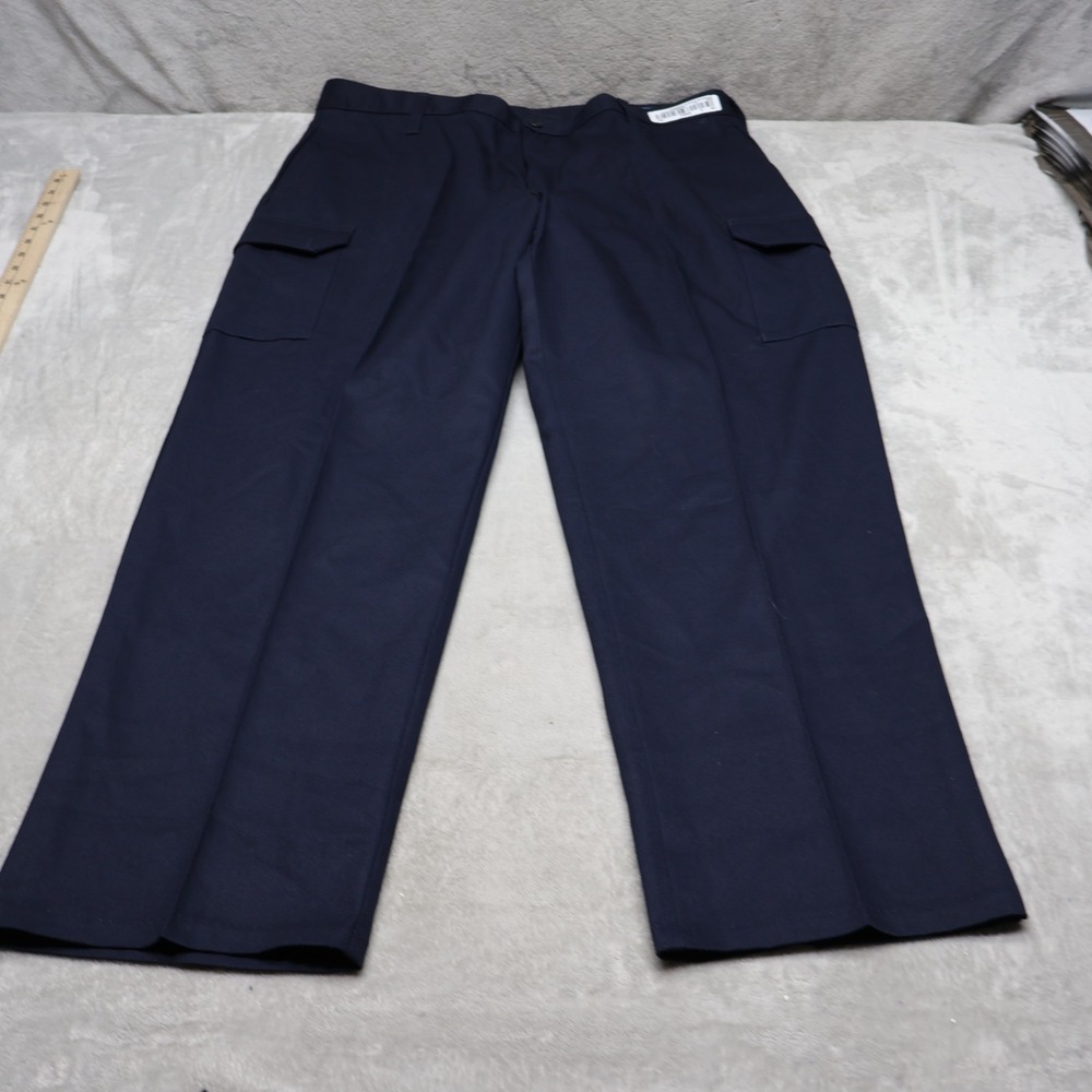 Cintas Cargo Pants Mens 38x33 Blue Utility Comfort Flex Relaxed Fit Utility NEW?